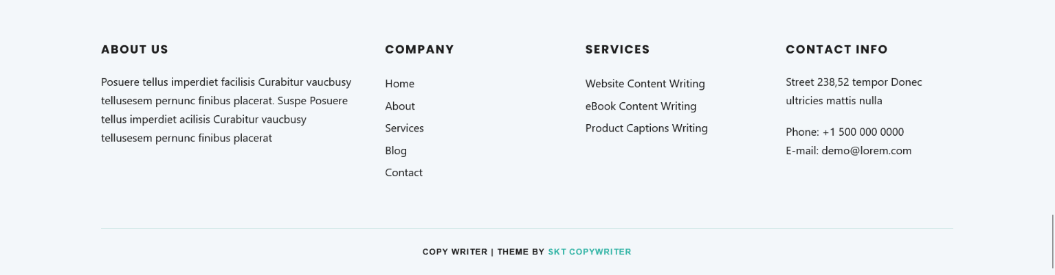 Footer widget 2
