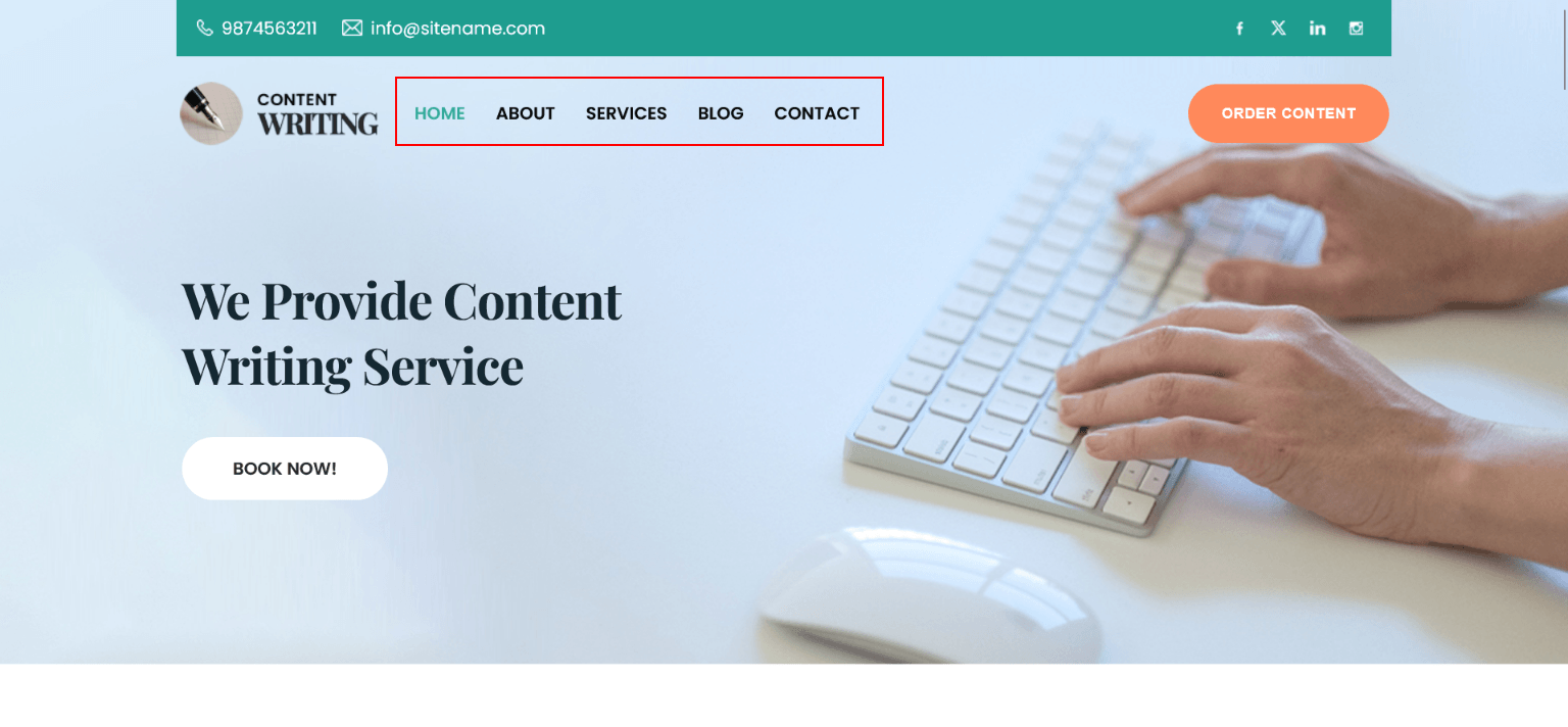 Header menu 2