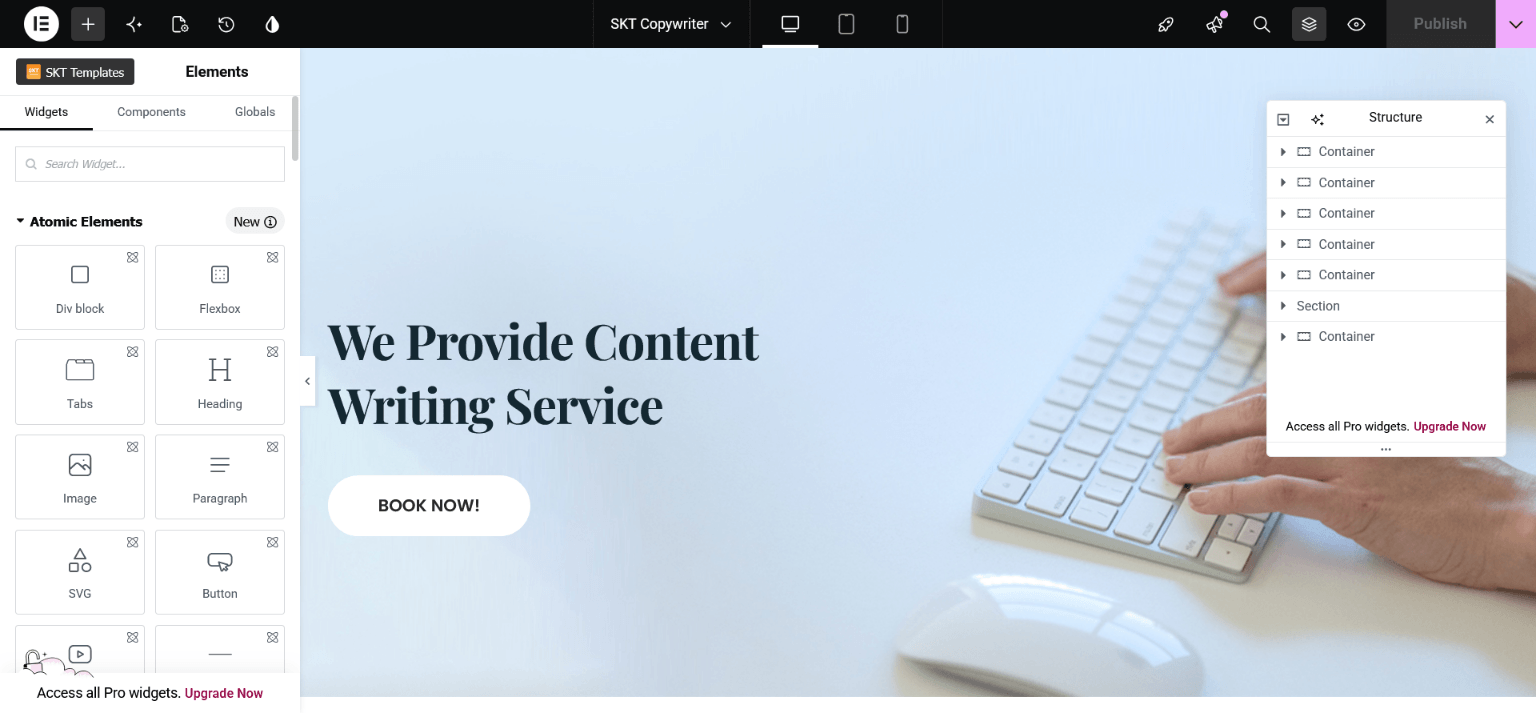 Page imported successfully