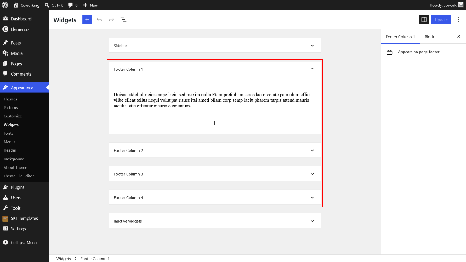 Footer widget 1