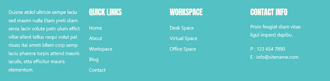 Footer widget 2