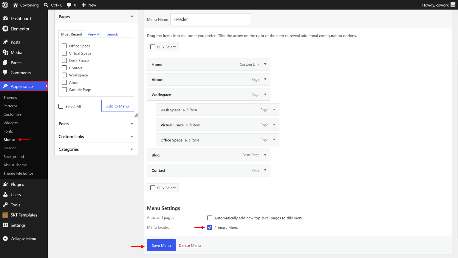 Header menu 1
