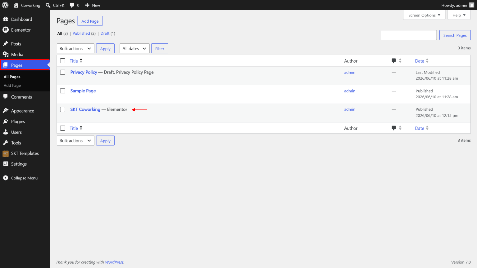 Back to dashboard pages
